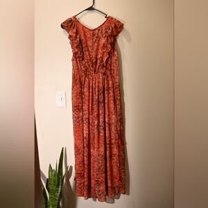 Fabrik Elegant Ruffled Red Romper Size Medium